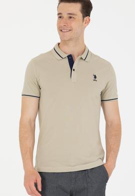 Erkek Haki Basic Polo Yaka Tişört - 50264890126
