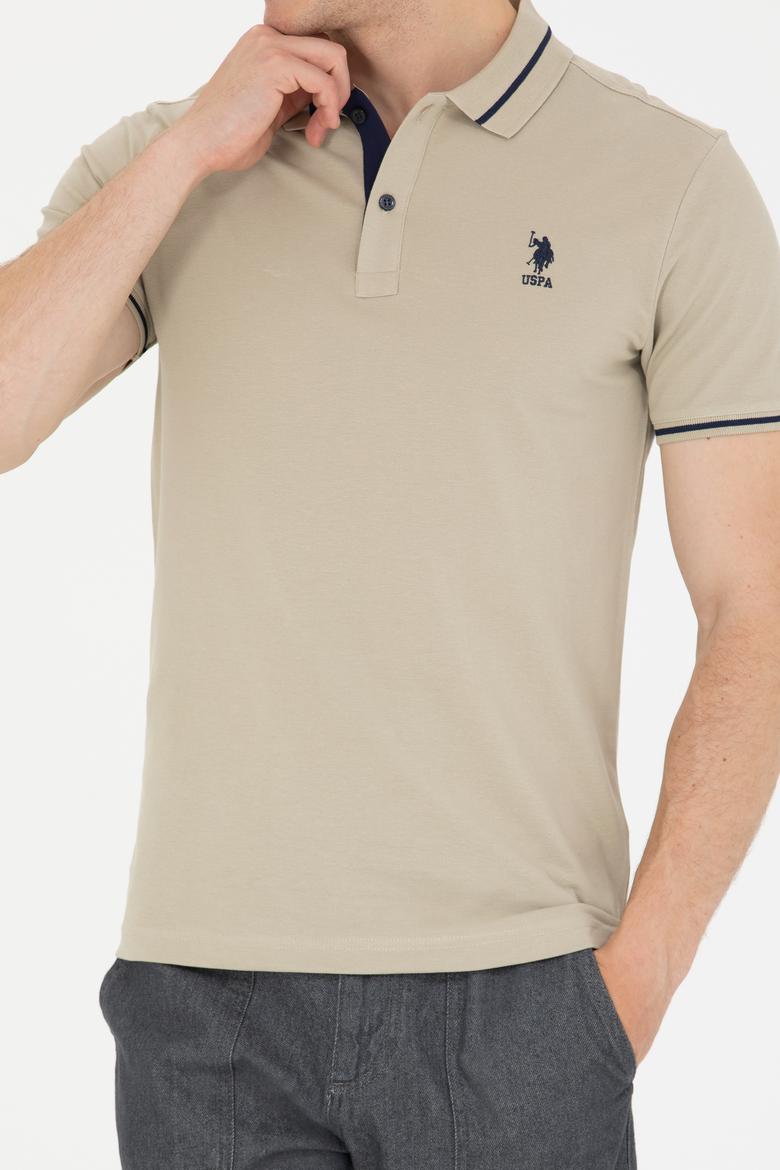 Erkek Haki Basic Polo Yaka Tişört - 50264890126