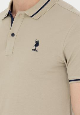 Erkek Haki Basic Polo Yaka Tişört - 50264890126