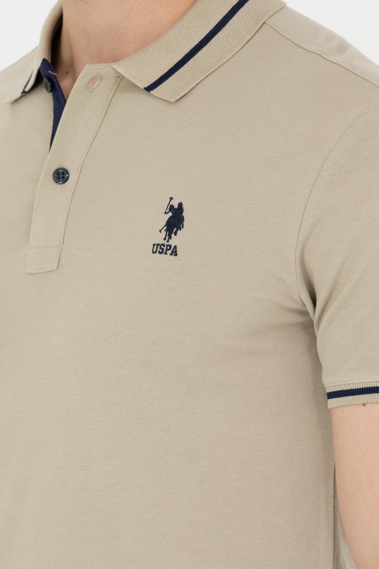 Erkek Haki Basic Polo Yaka Tişört - 50264890126