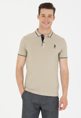 Erkek Haki Basic Polo Yaka Tişört - 50264890126