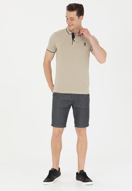 Erkek Haki Basic Polo Yaka Tişört - 50264890126