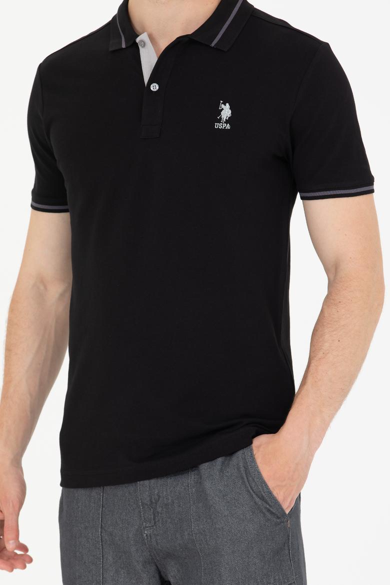 Erkek Siyah Basic Polo Yaka Tişört - 50264890071