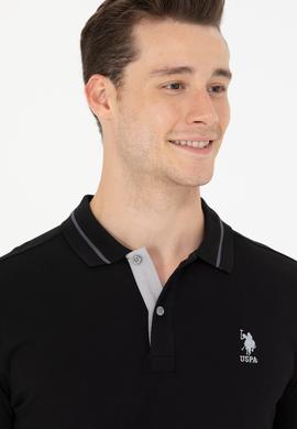 Erkek Siyah Basic Polo Yaka Tişört - 50264890071