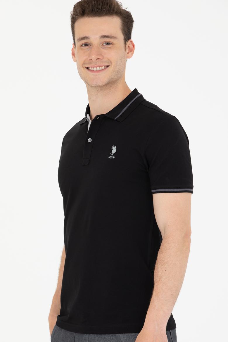 Erkek Siyah Basic Polo Yaka Tişört - 50264890071