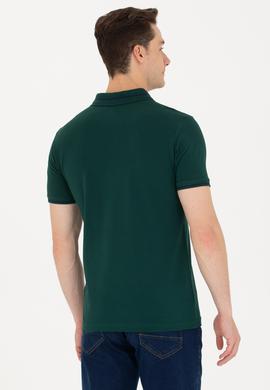 Erkek Koyu Yeşil Basic Polo Yaka Tişört - 50264890134