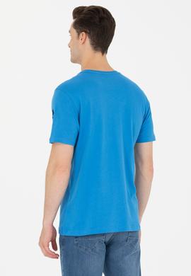 Erkek Saks Basic Bisiklet Yaka Tişört - 50264916096