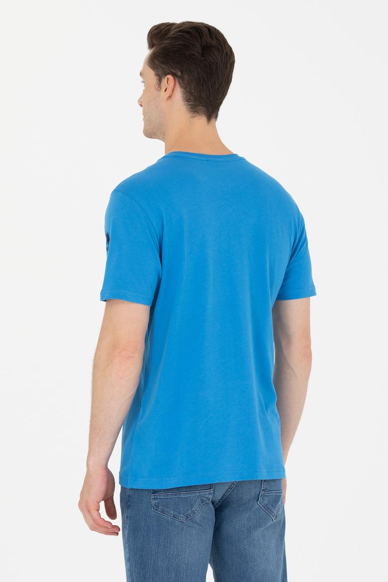 Erkek Saks Basic Bisiklet Yaka Tişört - 50264916096