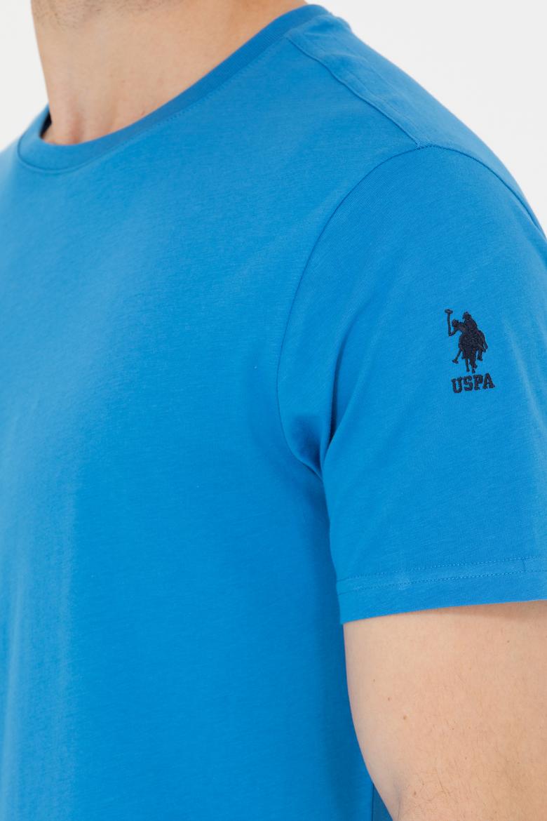 Erkek Saks Basic Bisiklet Yaka Tişört - 50264916096