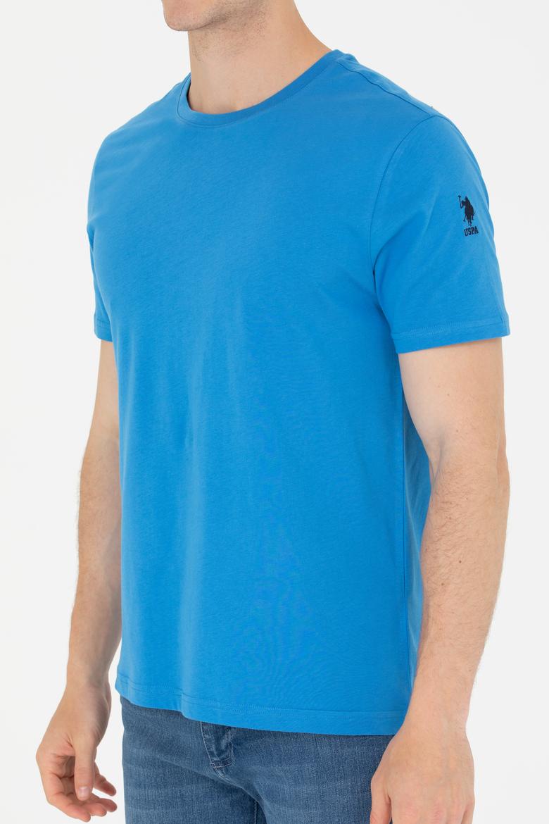 Erkek Saks Basic Bisiklet Yaka Tişört - 50264916096