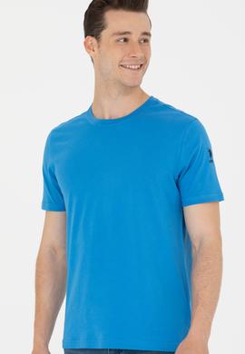 Erkek Saks Basic Bisiklet Yaka Tişört - 50264916096