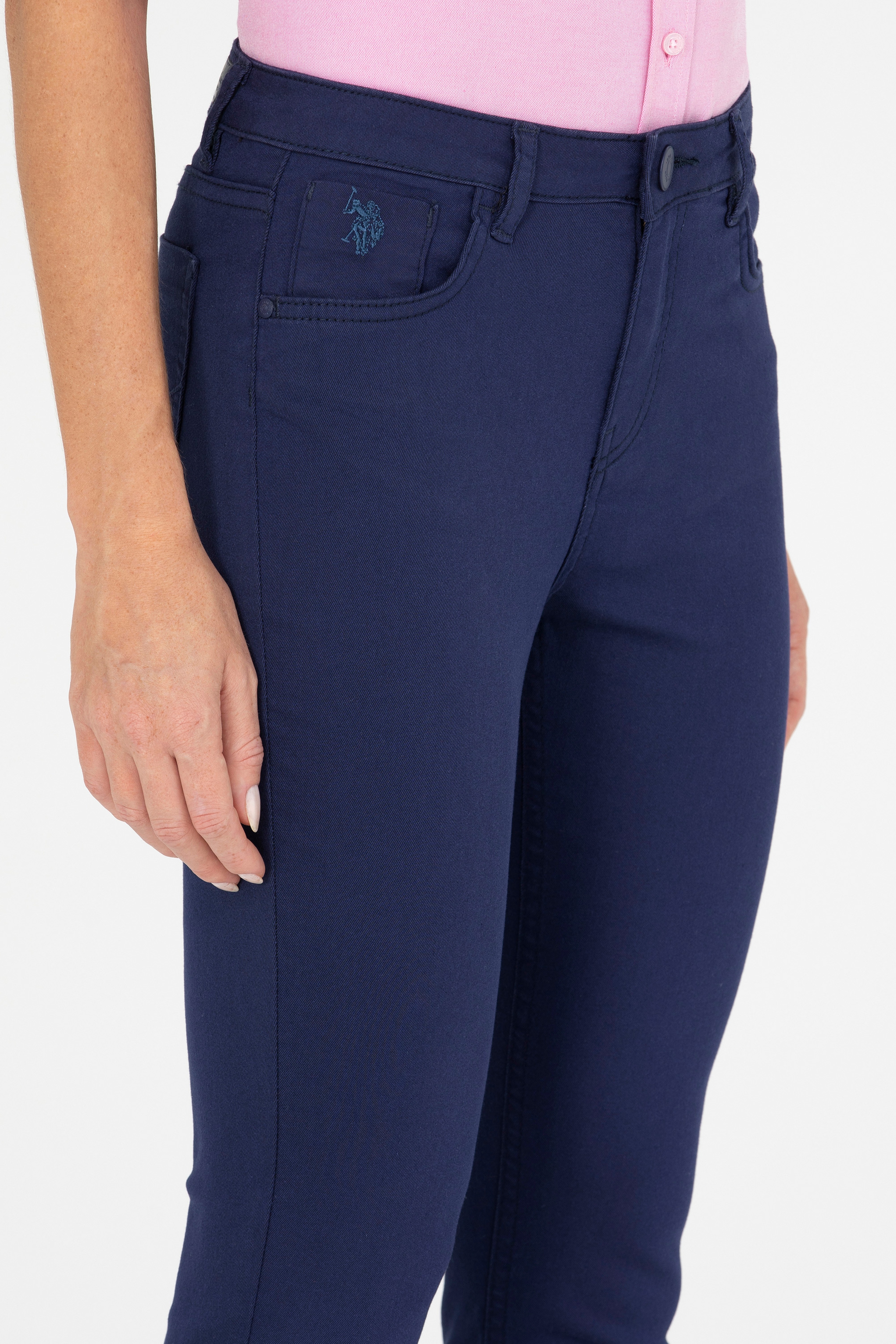 Kadın Lacivert Toothpick Fit Pantolon - Image 5