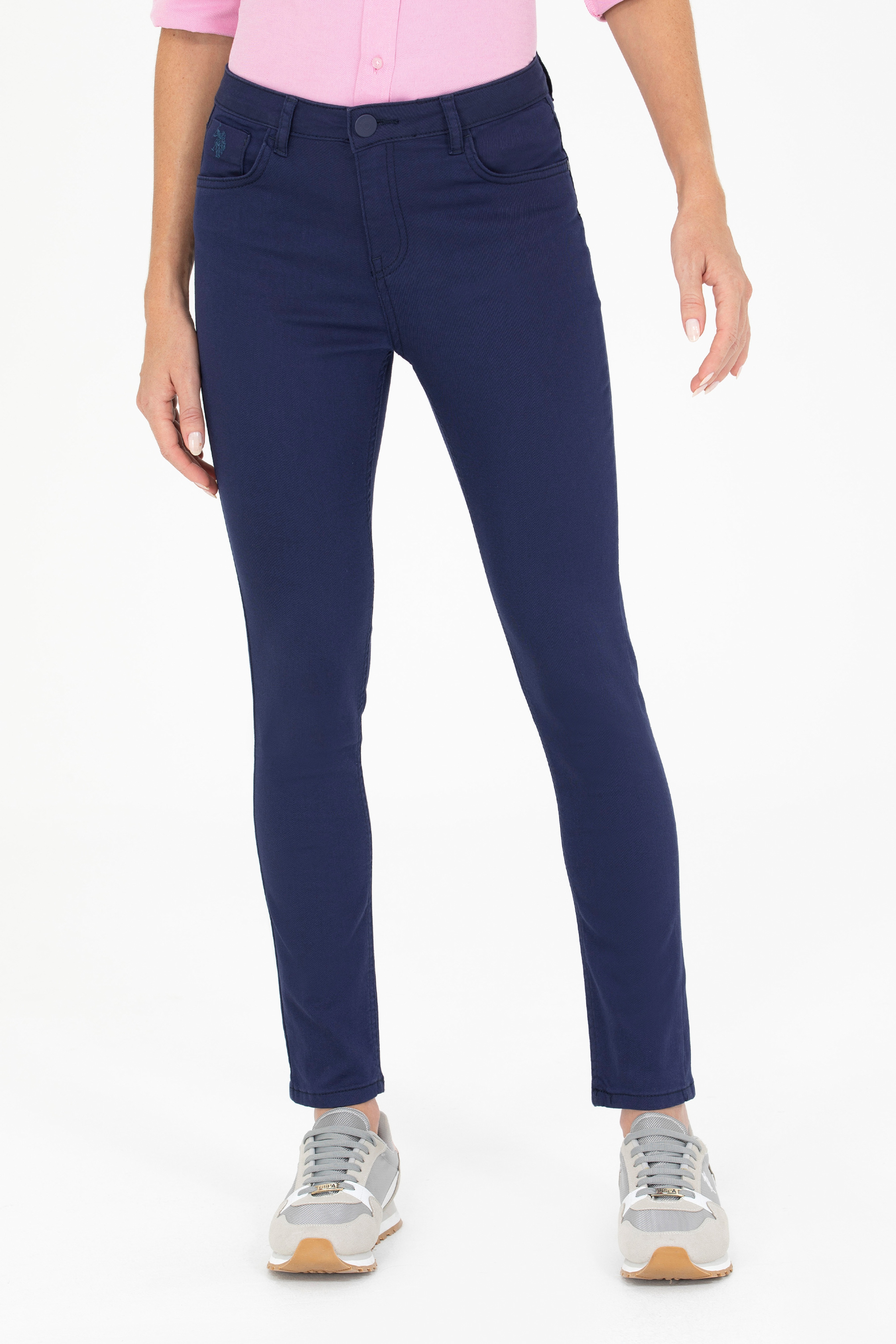 Kadın Lacivert Toothpick Fit Pantolon - Image 2
