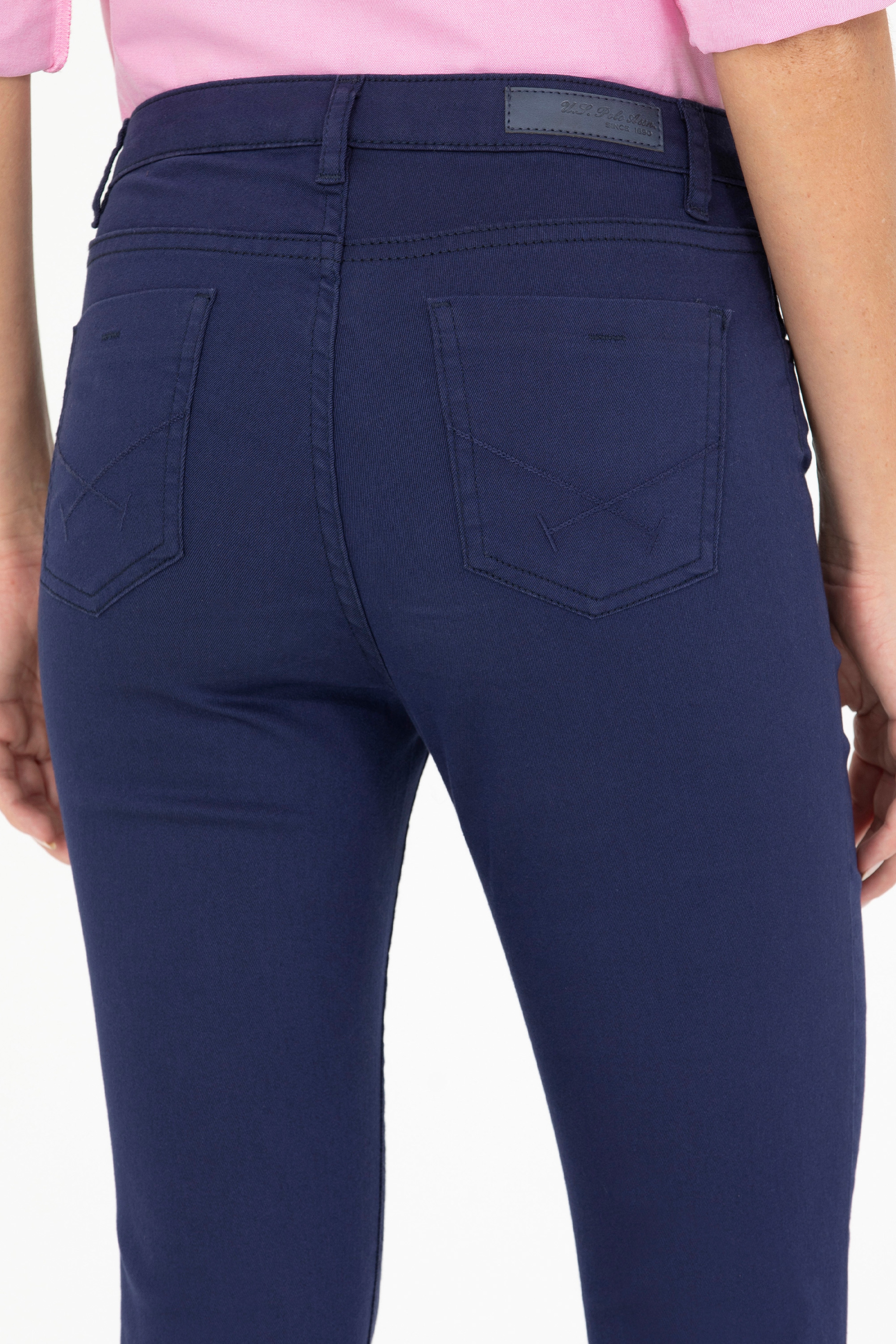 Kadın Lacivert Toothpick Fit Pantolon - Image 7