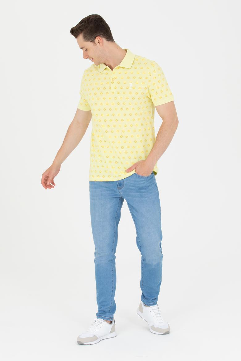 Erkek Açık Sarı Polo Yaka Tişört - 50265067057