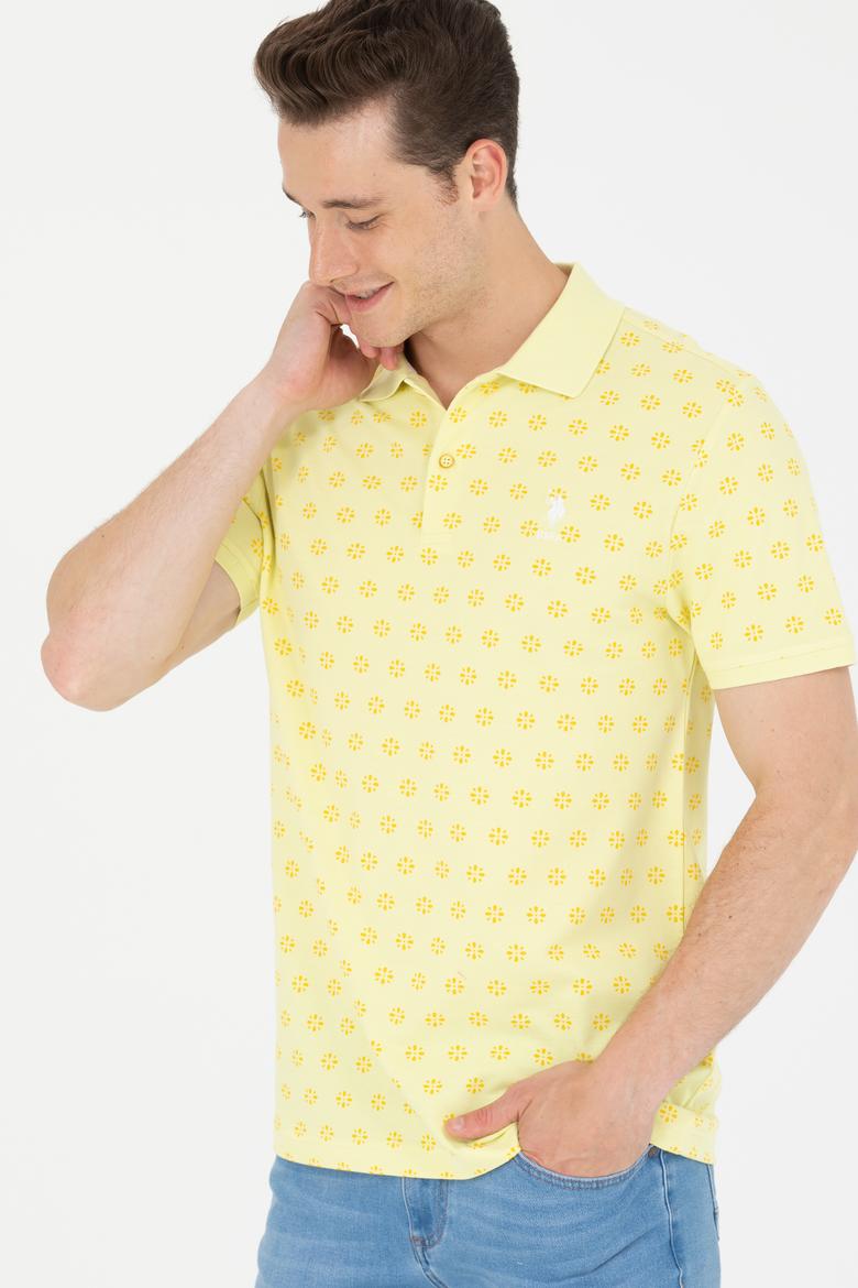 Erkek Açık Sarı Polo Yaka Tişört