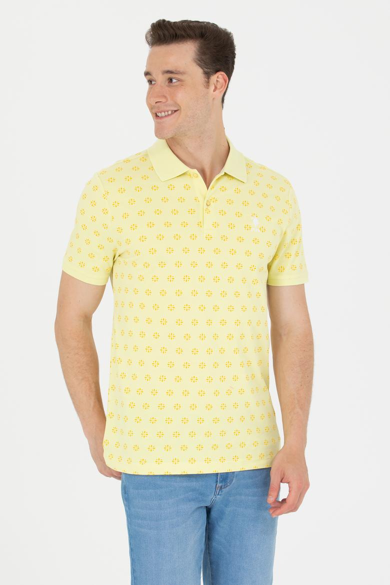 Erkek Açık Sarı Polo Yaka Tişört - 50265067057