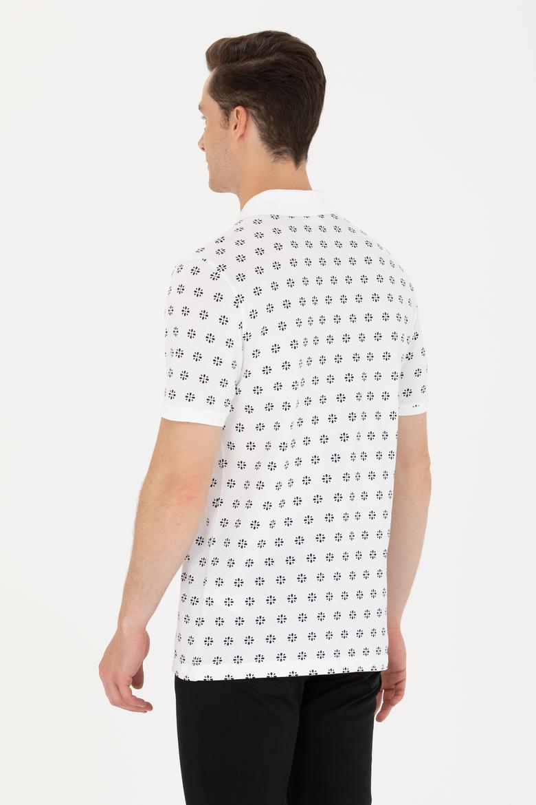 Erkek Beyaz Polo Yaka Tişört - 50265067019