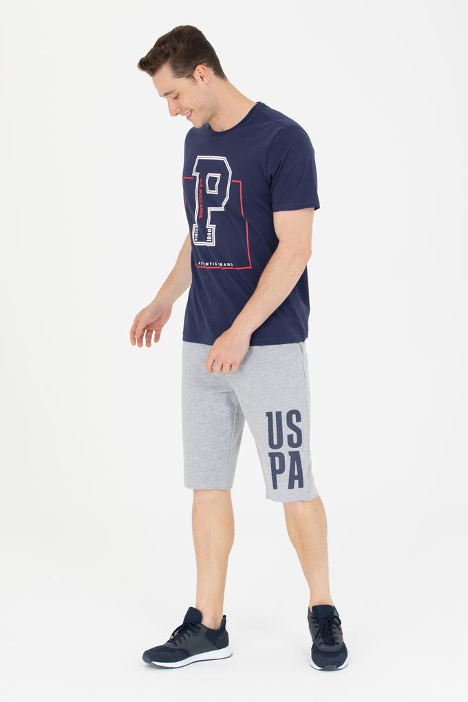 Erkek Gri Melanj Örme Şort