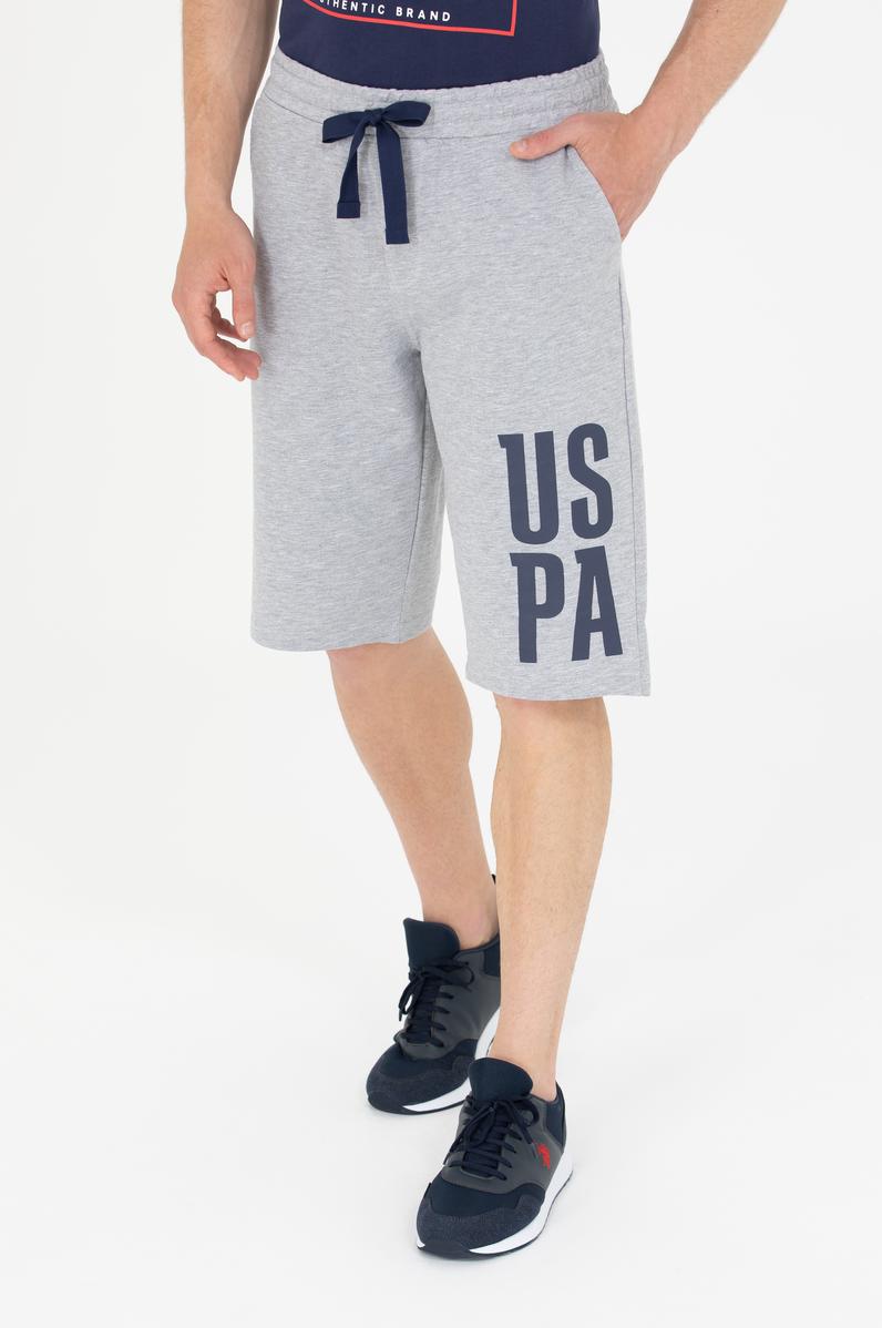 Erkek Gri Melanj Örme Şort