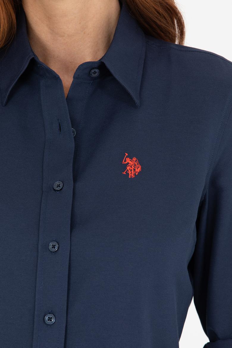 Kadın Lacivert Uzun Kollu Basic Gömlek - 50266361020