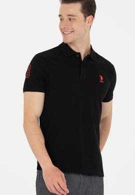 Erkek Siyah Basic Polo Yaka Tişört - 50264891096