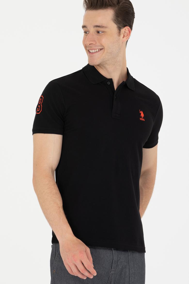 Erkek Siyah Basic Polo Yaka Tişört - 50264891096