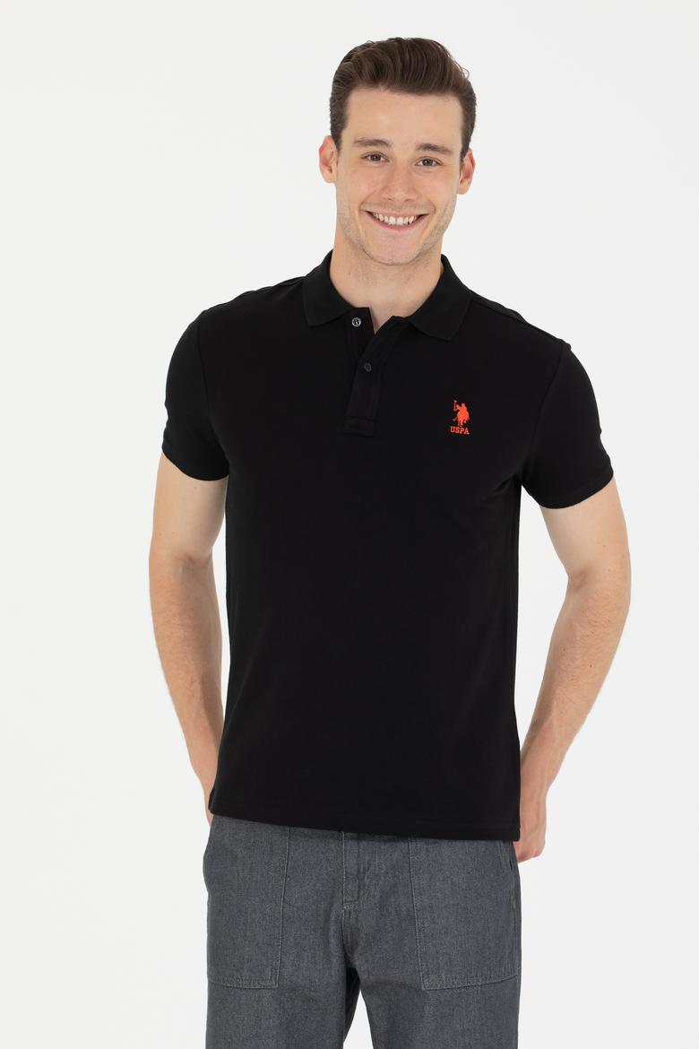 Erkek Siyah Basic Polo Yaka Tişört - 50264891096