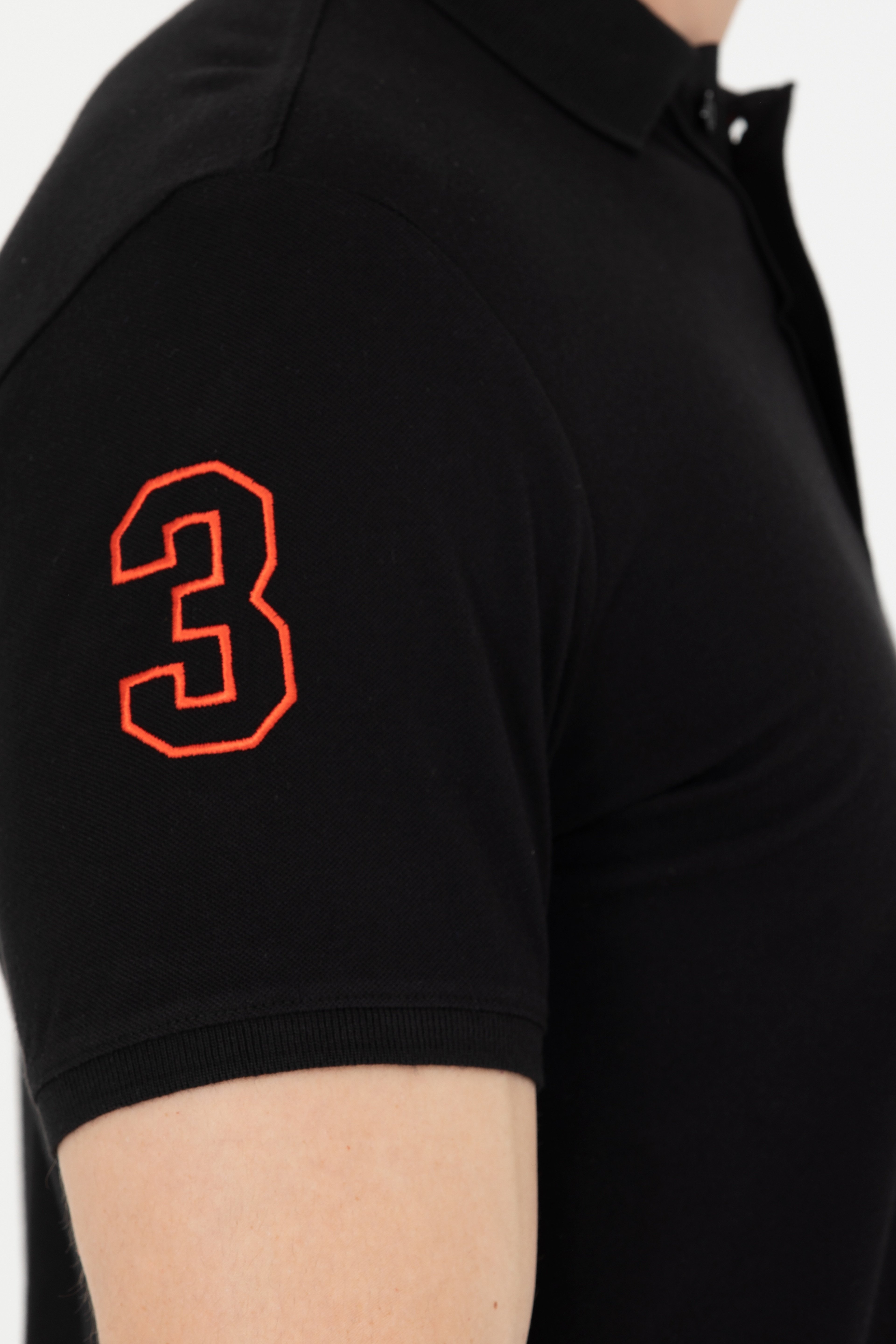 Erkek Siyah Basic Polo Yaka Tişört