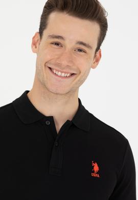 Erkek Siyah Basic Polo Yaka Tişört - 50264891096