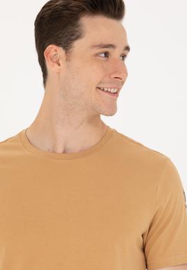 Erkek Camel Basic Bisiklet Yaka Tişört - 50264916021