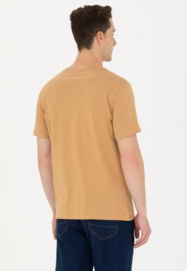 Erkek Camel Basic Bisiklet Yaka Tişört - 50264916021