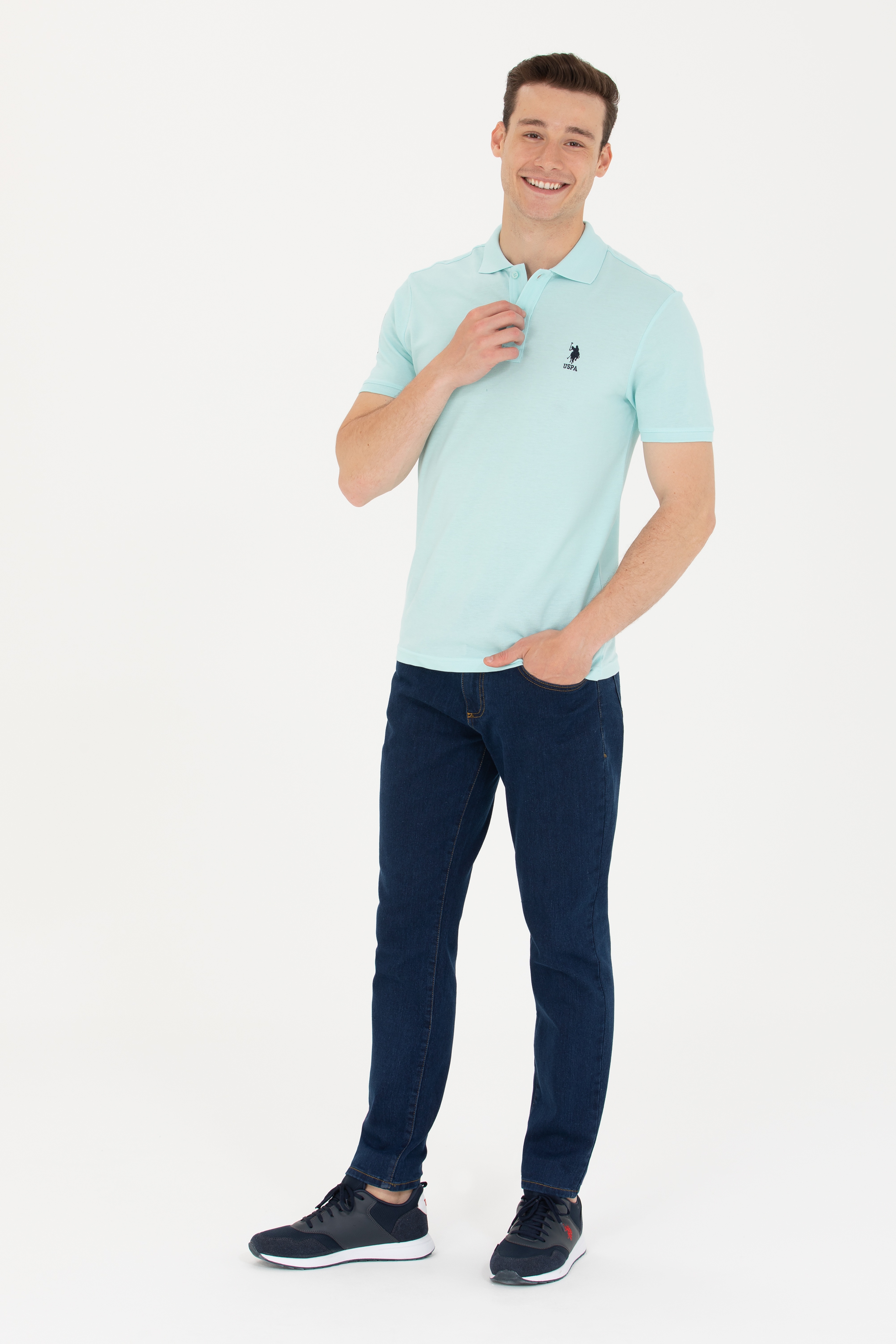 Erkek Nil Basic Polo Yaka Tişört - Image 4