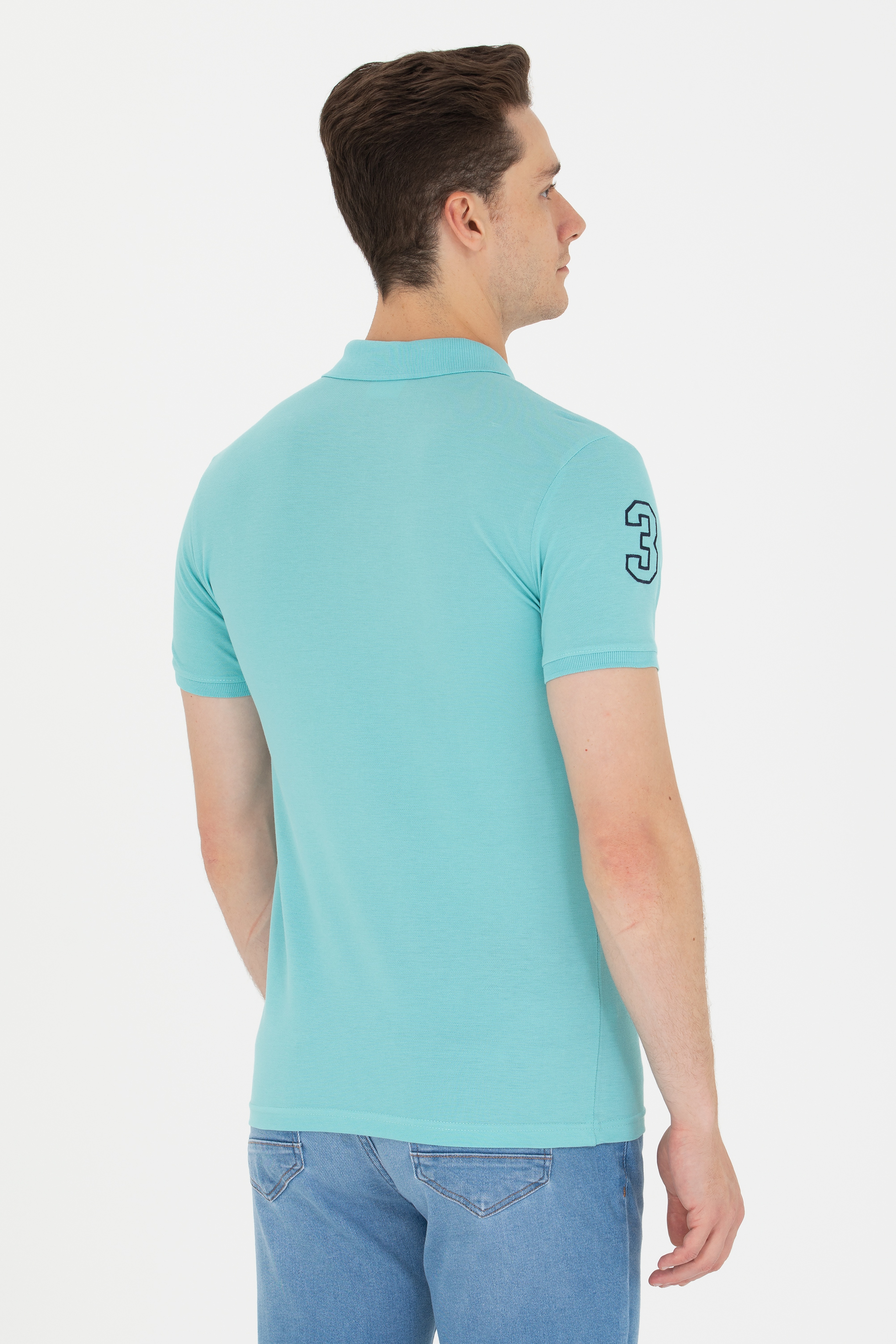Erkek Mint Basic Polo Yaka Tişört