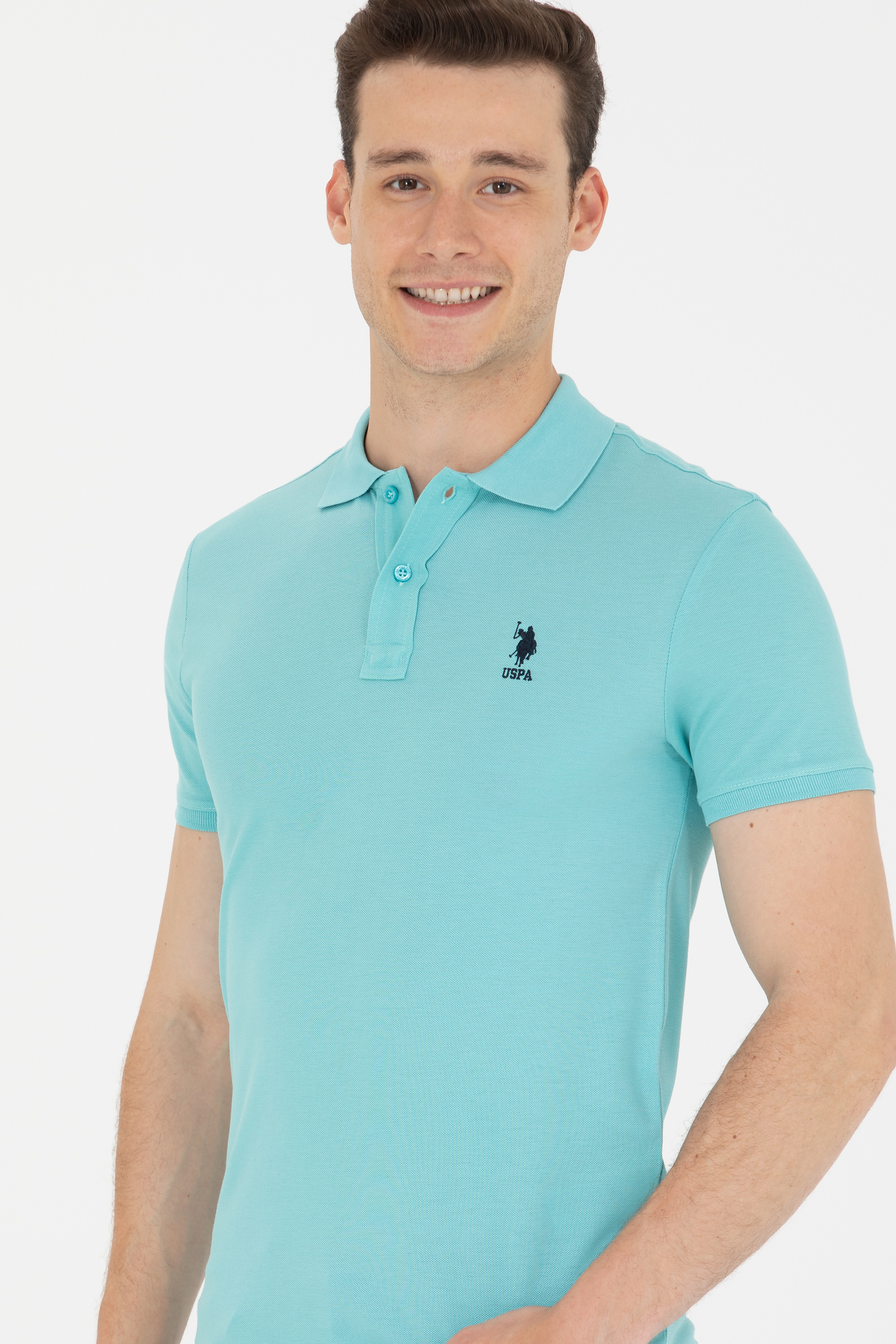 Erkek Mint Basic Polo Yaka Tişört