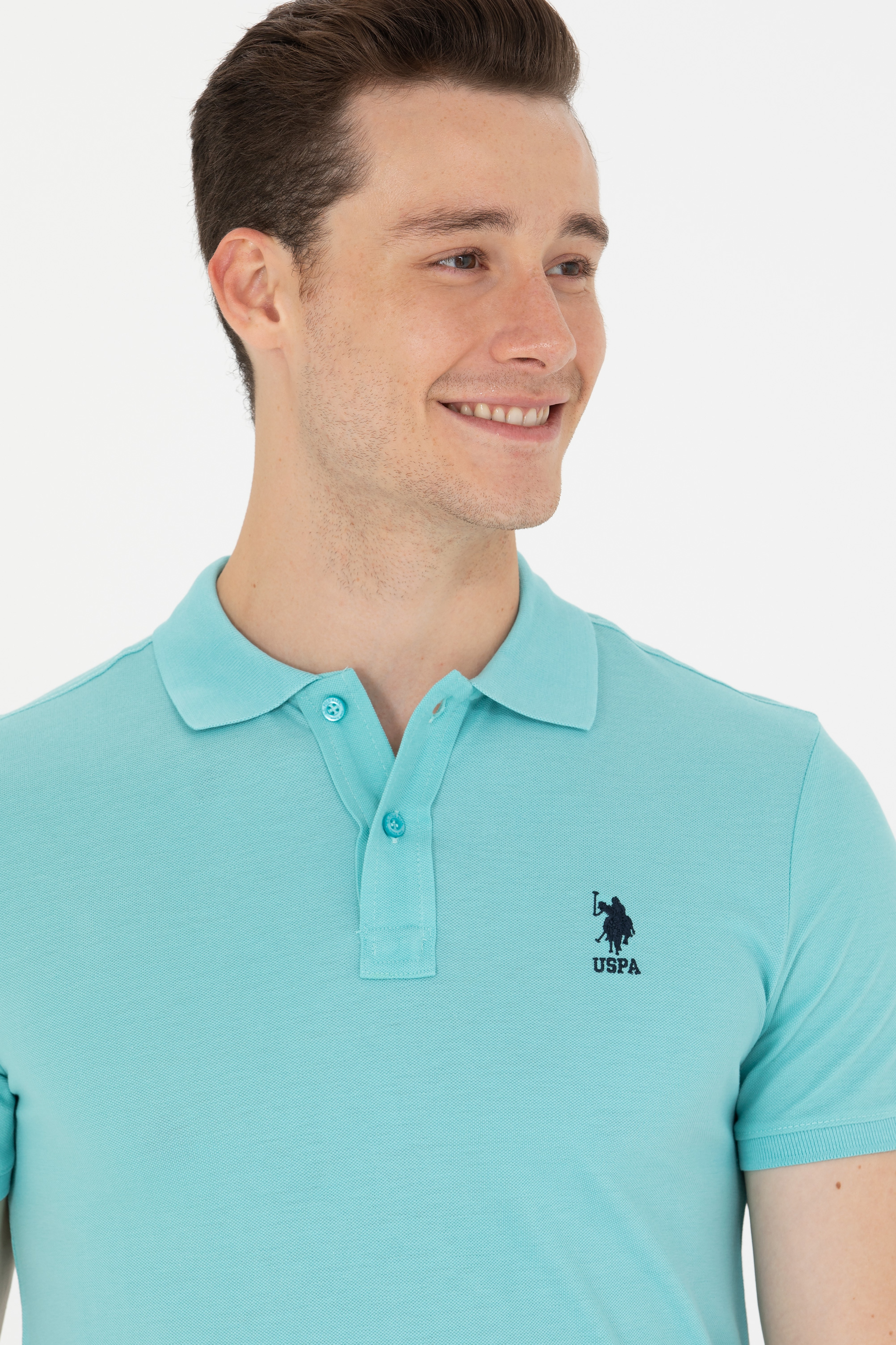 Erkek Mint Basic Polo Yaka Tişört - Image 2
