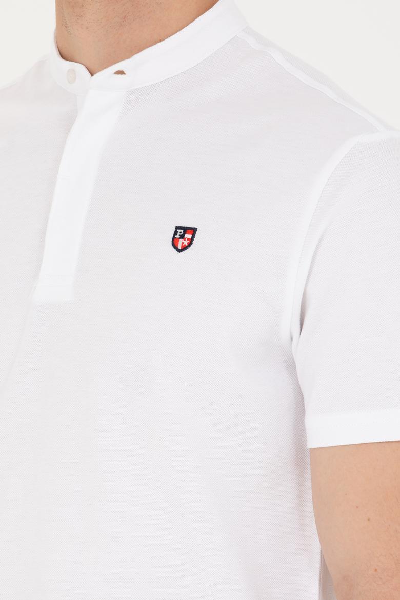 Erkek Beyaz Hakim Yaka Tişört - 50264907001