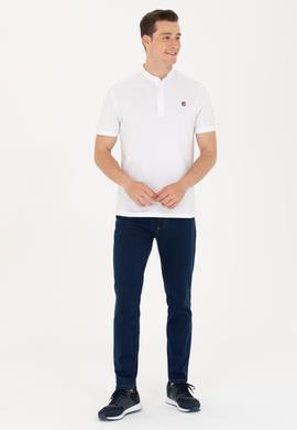 Erkek Beyaz Hakim Yaka Tişört - 50264907001