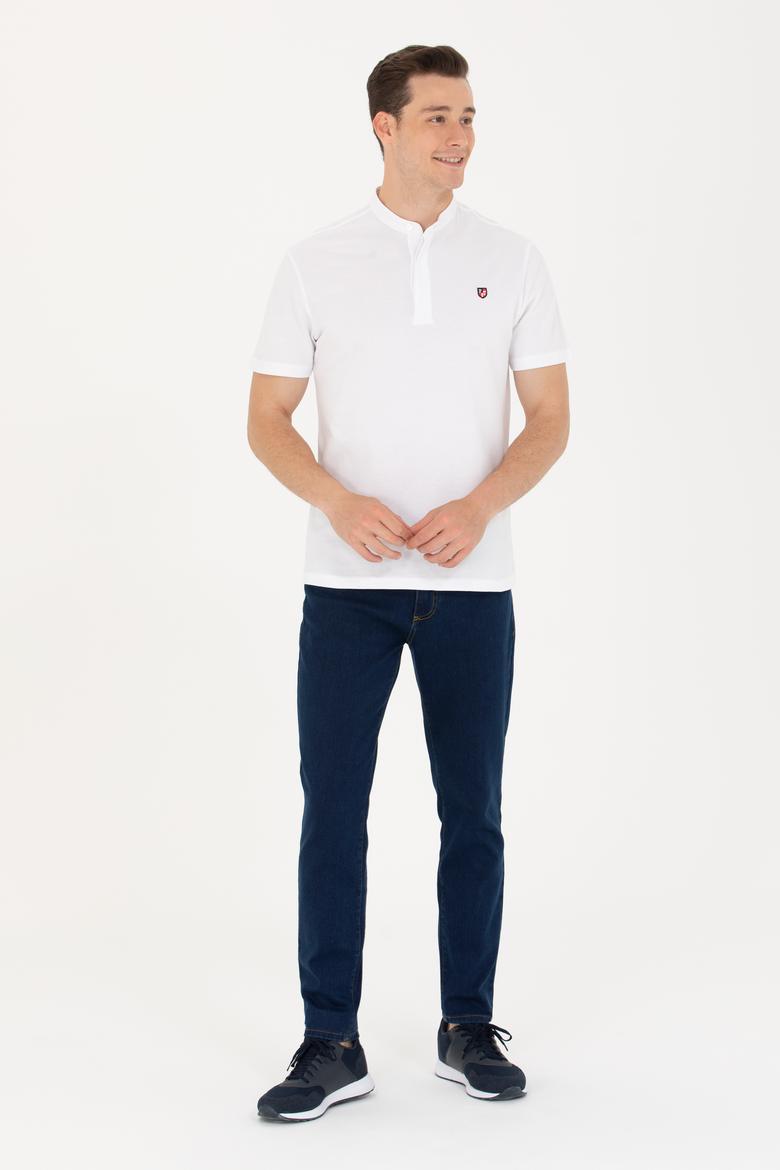 Erkek Beyaz Hakim Yaka Tişört - 50264907001