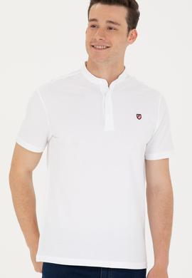 Erkek Beyaz Hakim Yaka Tişört - 50264907001