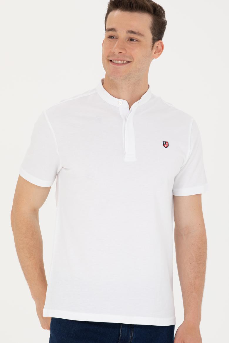 Erkek Beyaz Hakim Yaka Tişört - 50264907001