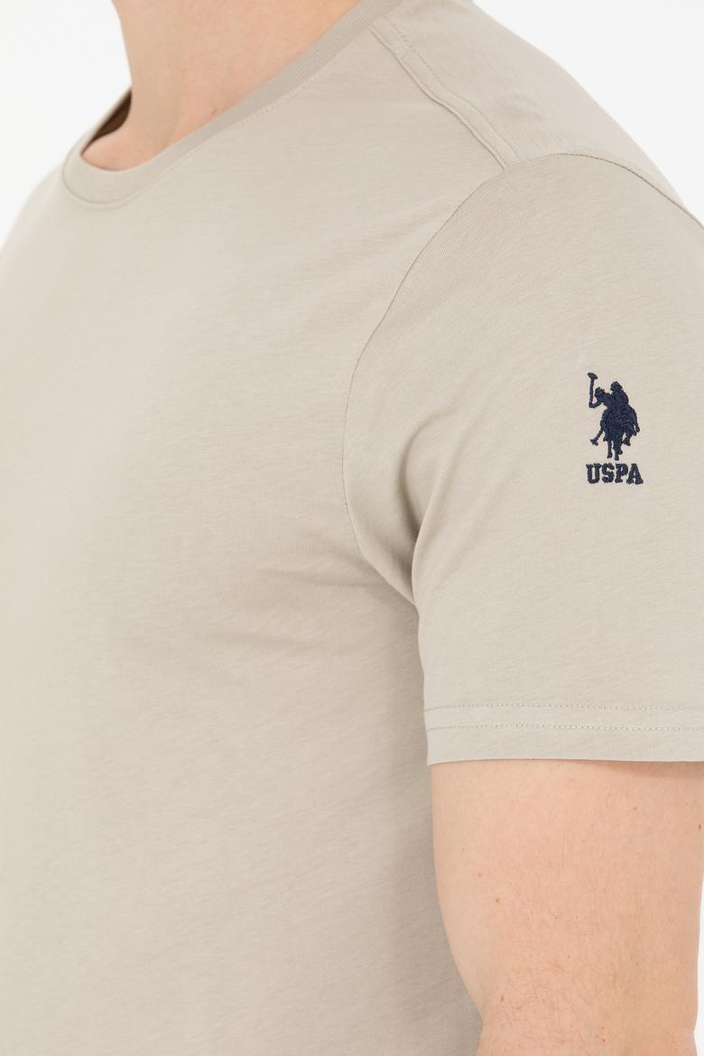 Erkek Haki Basic Bisiklet Yaka Tişört - 50264916048