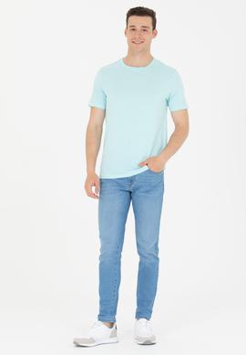 Erkek Nil Basic Bisiklet Yaka Tişört - 50264916126