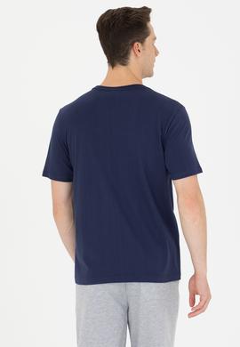 Erkek Lacivert Bisiklet Yaka Tişört - 50264946003