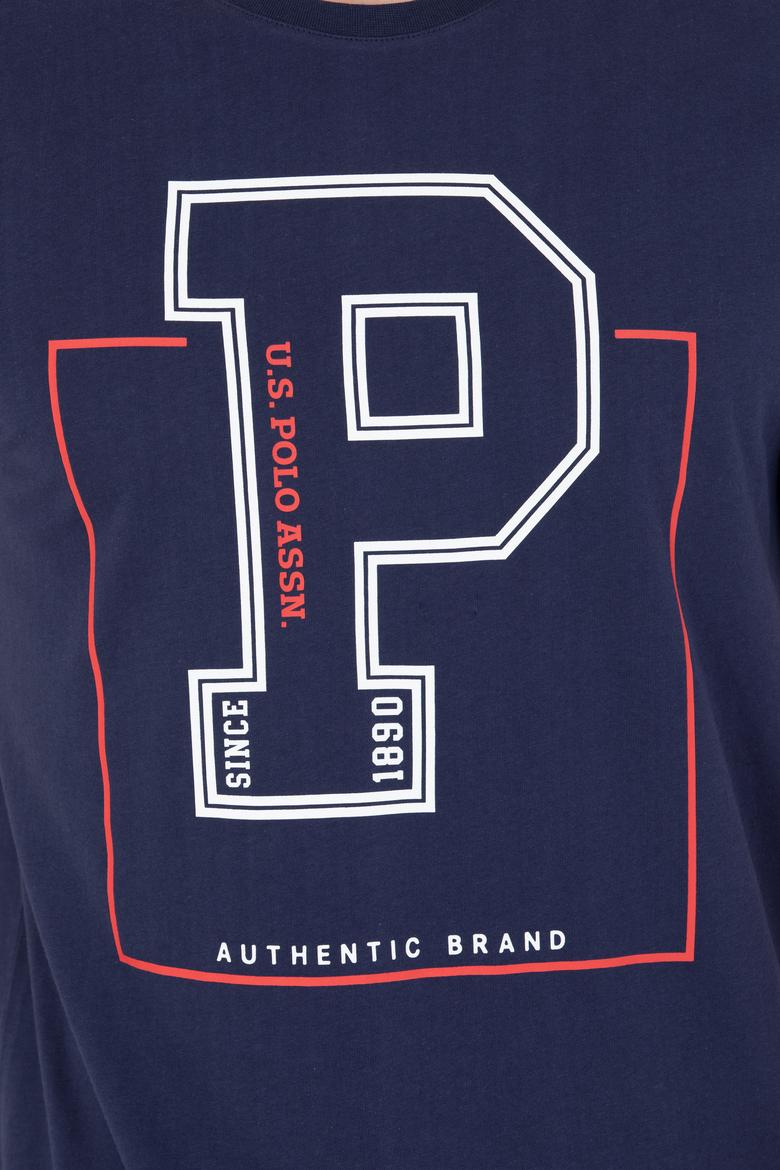 Erkek Lacivert Bisiklet Yaka Tişört - 50264946003