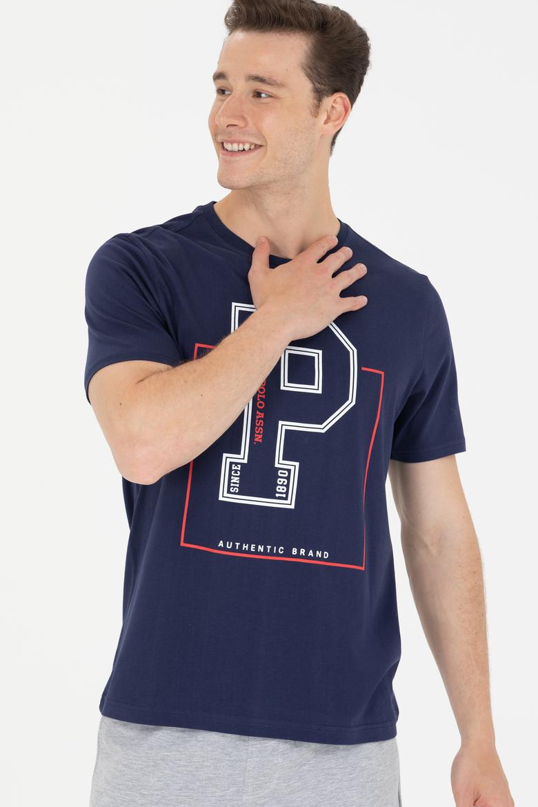 Erkek Lacivert Bisiklet Yaka Tişört