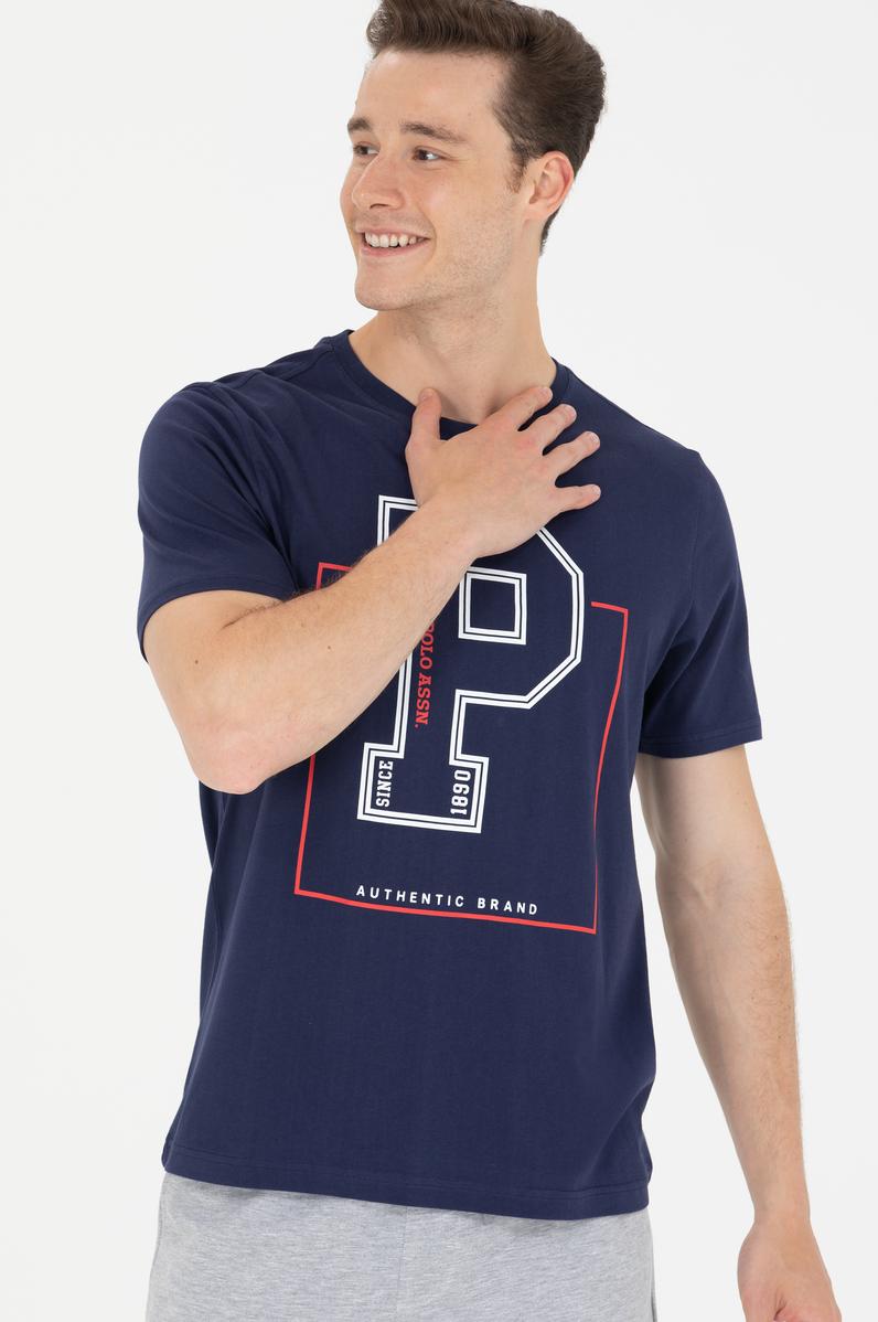 Erkek Lacivert Bisiklet Yaka Tişört