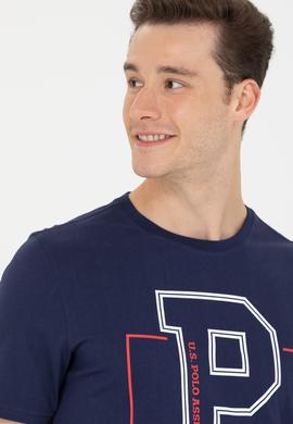 Erkek Lacivert Bisiklet Yaka Tişört - 50264946003