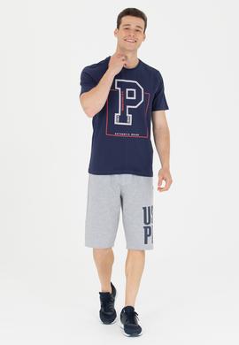 Erkek Lacivert Bisiklet Yaka Tişört - 50264946003