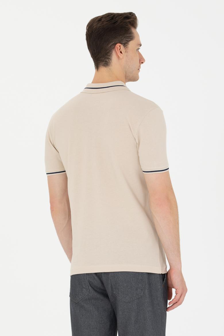 Erkek Taş Basic Polo Yaka Tişört - 50264890088